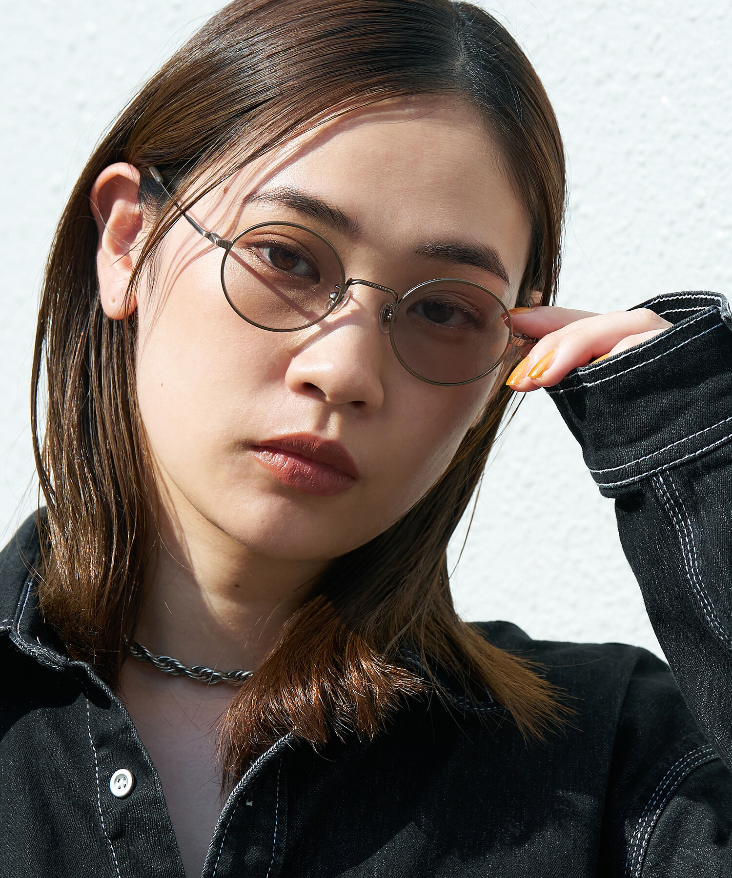  「【WEB限定】Zoff｜STUDIO SEVEN｜ラウンド型 丸型 サングラス｜メタルフレーム UVカット」|サングラス|シルバー