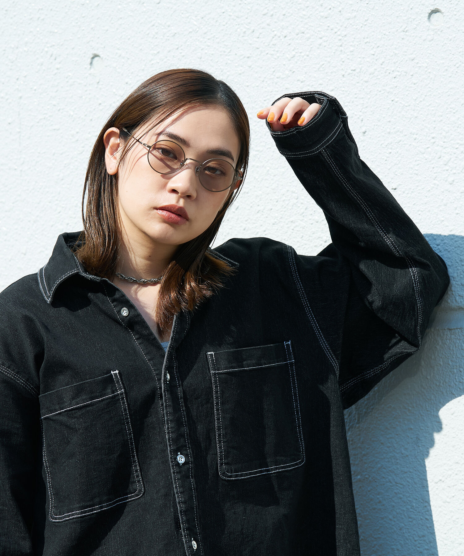  「【WEB限定】Zoff｜STUDIO SEVEN｜ラウンド型 丸型 サングラス｜メタルフレーム UVカット」|サングラス|