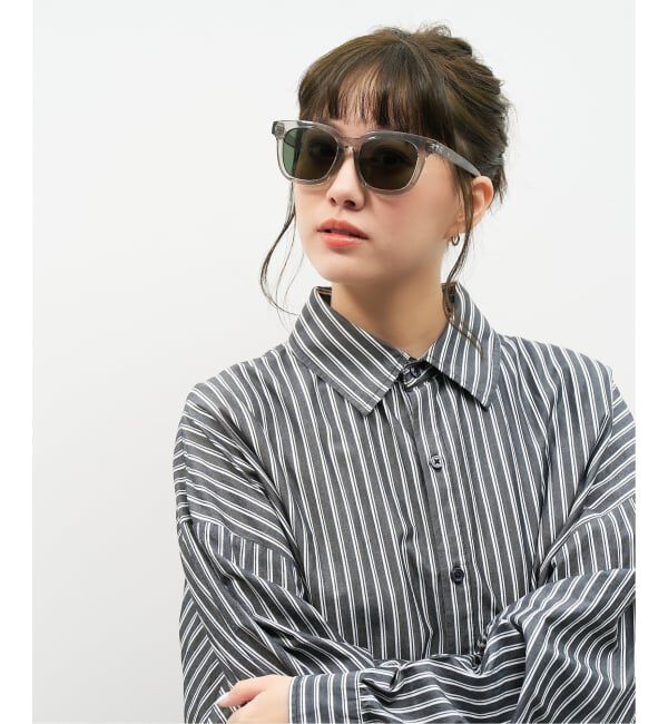  「【WEB限定】ウェリントン型 サングラス | 軽量 カラーレンズ トレンド 紫外線対策 UVカット 大きめサイズ」|サングラス|
