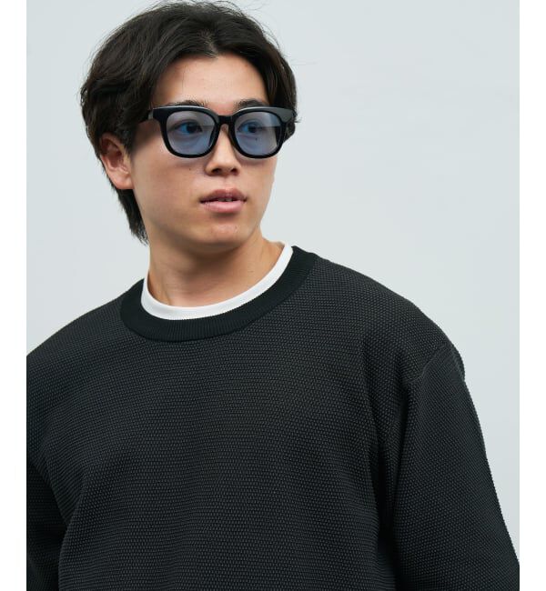  「【WEB限定】ウェリントン型 サングラス | 軽量 カラーレンズ トレンド 紫外線対策 UVカット 大きめサイズ」|サングラス|