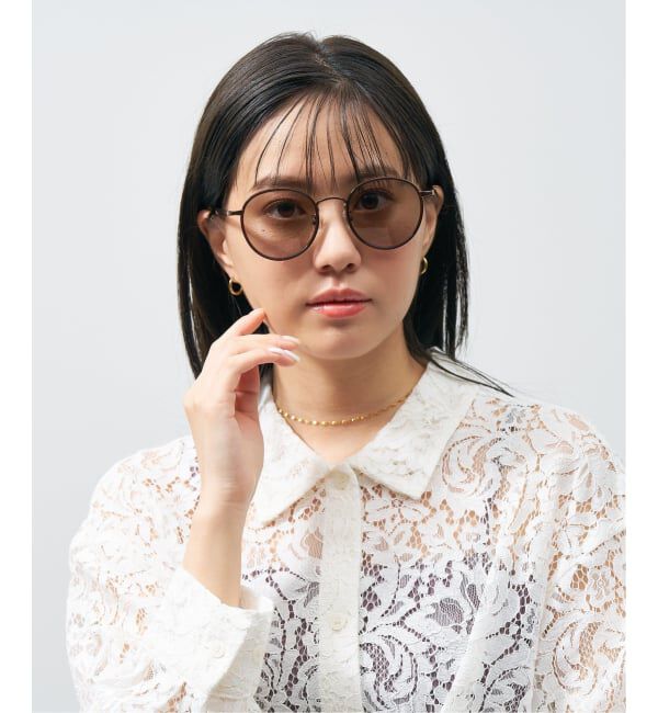  「ボストン型 サングラス｜UNITED ARROWS カラーレンズ UVカット 紫外線対策 ユナイテッドアローズ」|サングラス|薄ブラウン1