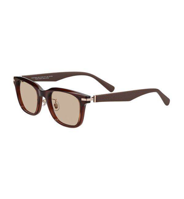  「SUNCUTGlasses/UV100%CUT サングラス レザー調 ラバーテンプル 紫外線対策 UV対策 UVカット ズレ落ち防止」|サングラス|
