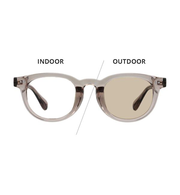  「【WEB限定】SUNCUTGlasses/UV100%CUT ウェリントン型 調光サングラス | 紫外線で色が変わる 紫外線対策」|サングラス|