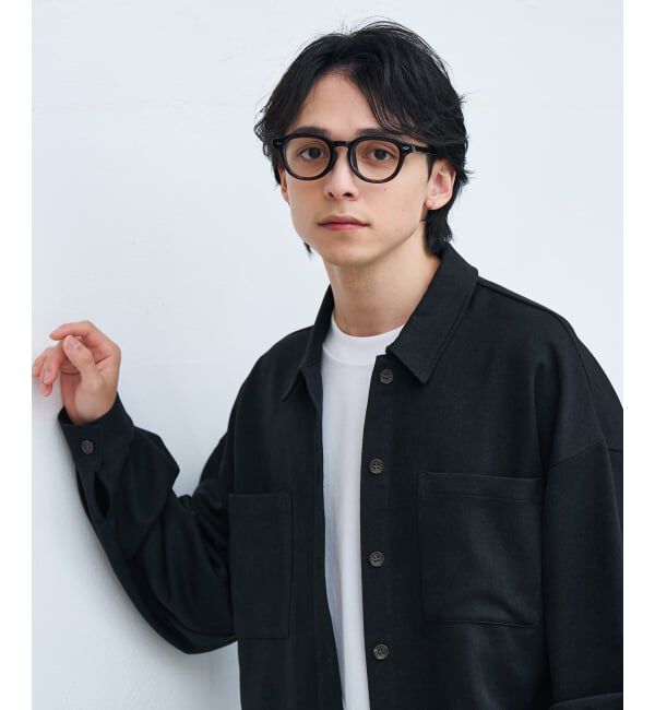  「【WEB限定】SUNCUTGlasses/UV100%CUT ウェリントン型 クリアサングラス |太縁 紫外線対策 UVカット」|サングラス|ブラウン1