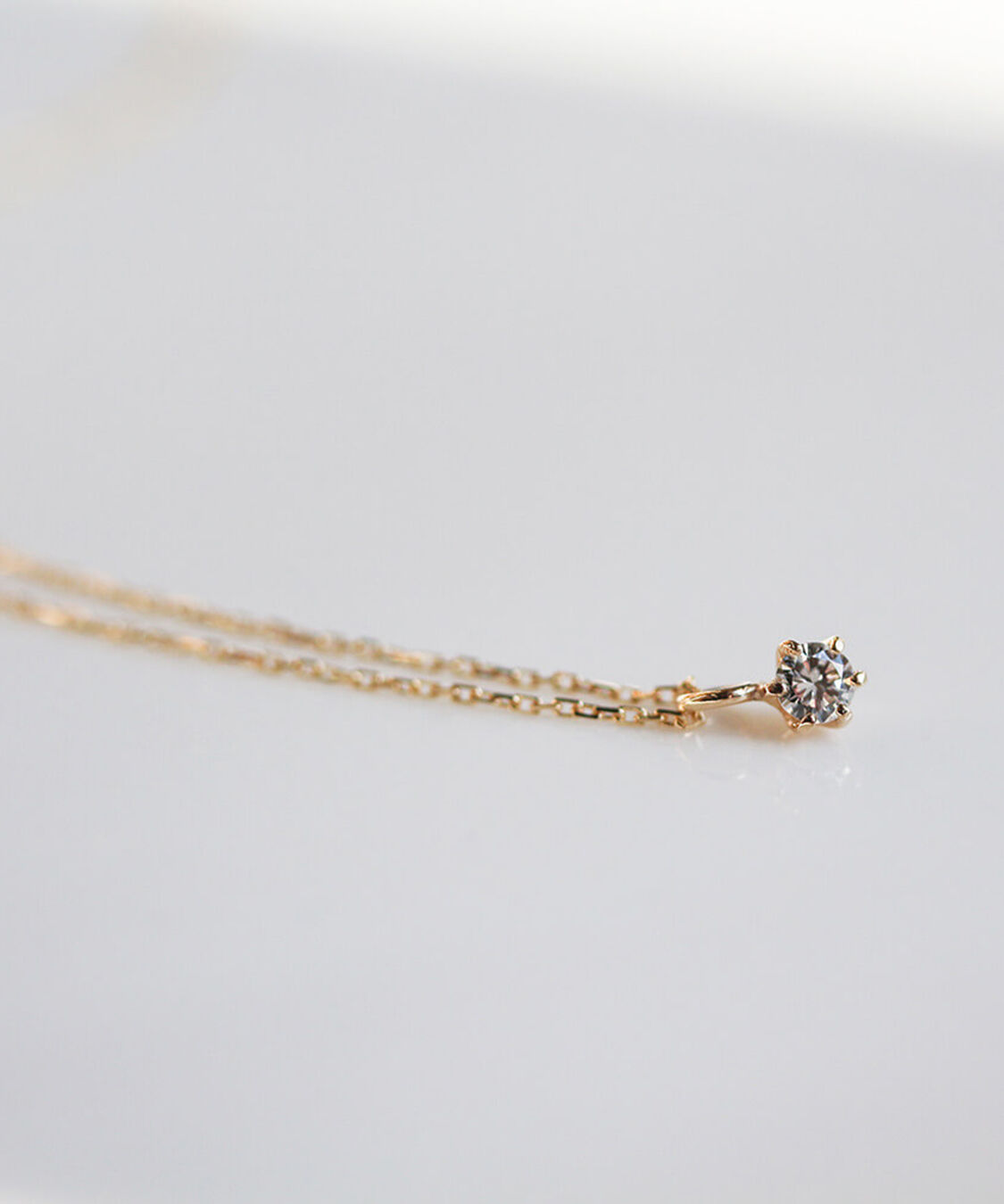  「一石 ダイヤモンド 0.05ct ネックレス | K10YG〈Web限定〉」|ネックレス|