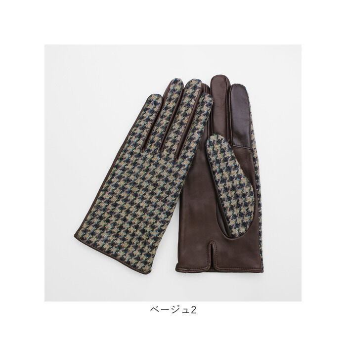 BACKYARD FAMILY「ハリスツイード 手袋 レディース 通販 Harris Tweed グローブ 手ぶくろ」|手袋|