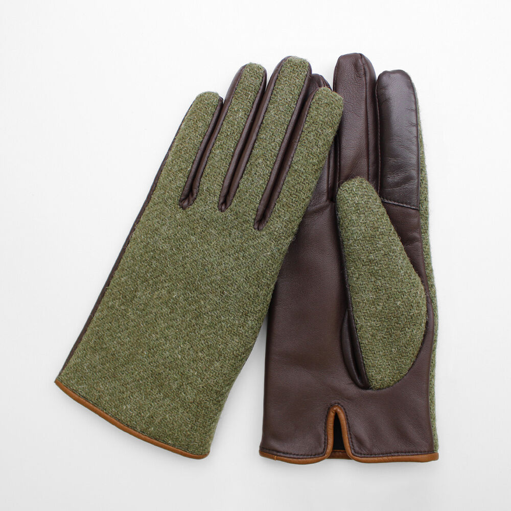 BACKYARD FAMILY「ハリスツイード 手袋 レディース 通販 Harris Tweed グローブ 手ぶくろ」|手袋|グリーン1