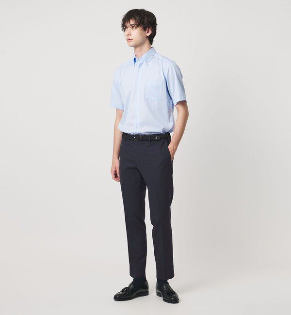 UNITED ARROWS「トロピカル サイドエクステンド ノープリーツ スラックス COMFORT EASY‐MODEL ウォッシャブル タテヨコス」|スラックス|