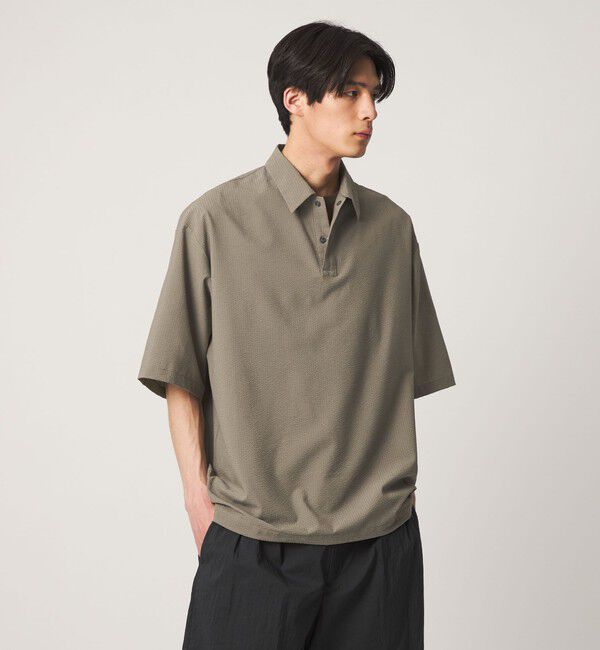 UNITED ARROWS「DotAir ドットエア サッカー ヘムコード ポロシャツ　吸水速乾」|ポロシャツ|