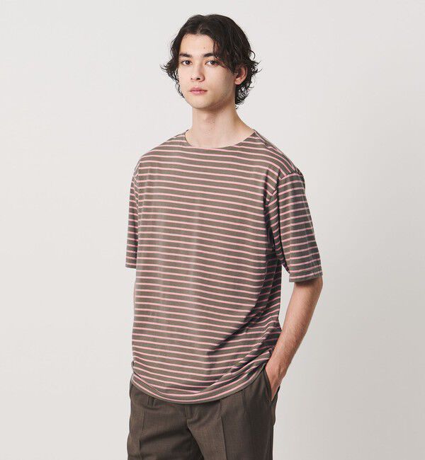 UNITED ARROWS「【別注】＜Armor-Lux＞ セミボートネック ボーダー Tシャツ」|Tシャツ・カットソー|MD.BROWN
