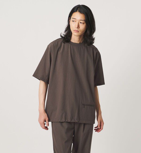 UNITED ARROWS「DotAir ドットエア ヘムコード クルーネック Tシャツ 吸水速乾 タテストレッチ」|Tシャツ・カットソー|DK.BROWN