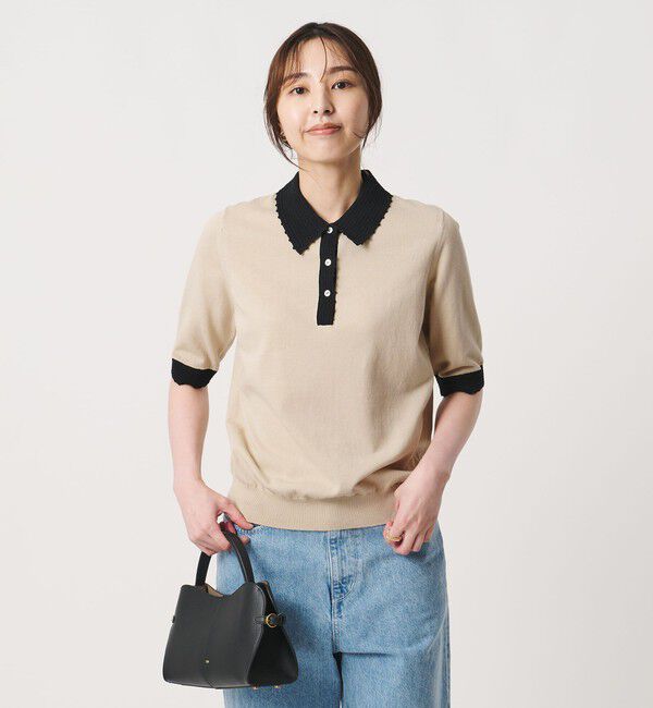UNITED ARROWS「クロシェ ポロニット ‐ウォッシャブル‐」|ニット・セーター|
