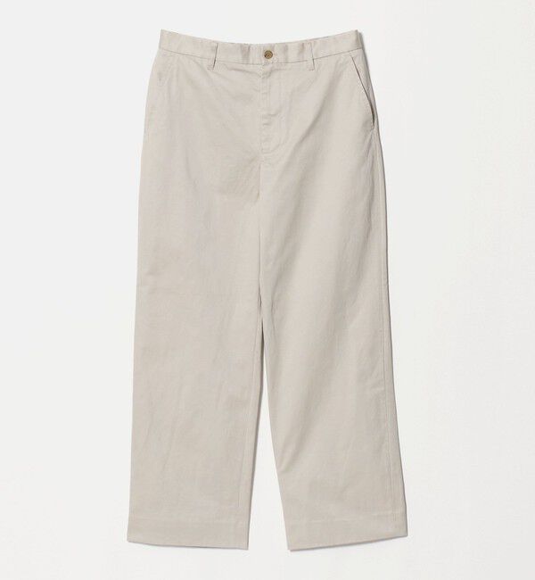 UNITED ARROWS「フィンクス/ジンバブエコットン ギャバピーチ ワイドパンツ」|チノ|NATURAL