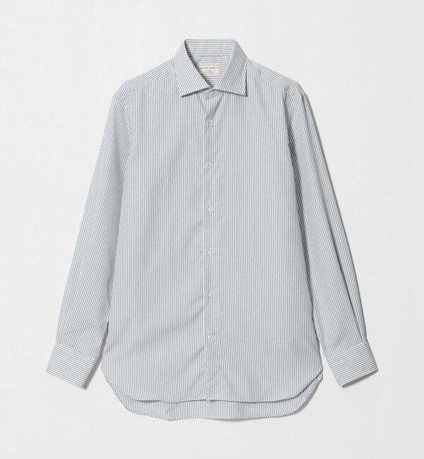 UNITED ARROWS「イージーケア AG  ブラックストライプ ワイドカラーシャツ 抗菌防臭」|シャツ・ブラウス|