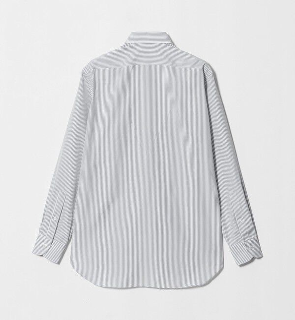 UNITED ARROWS「イージーケア AG  ブラックストライプ ワイドカラーシャツ 抗菌防臭」|シャツ・ブラウス|