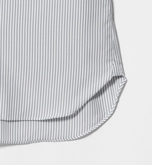 UNITED ARROWS「イージーケア AG  ブラックストライプ ワイドカラーシャツ 抗菌防臭」|シャツ・ブラウス|