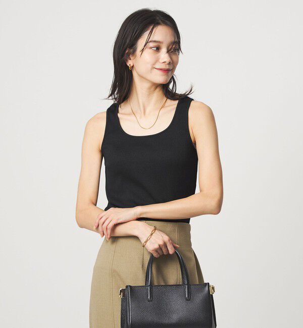 UNITED ARROWS green label relaxing「ブライトリブ タンクトップ」|タンクトップ|BLACK