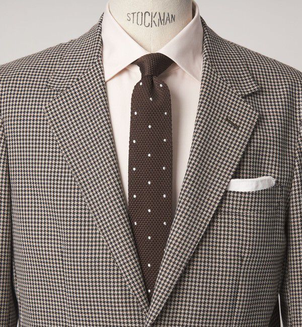 UNITED ARROWS green label relaxing「GLR ポリエステル ウォッシャブル ニット ドット ネクタイ ニットタイ」|ネクタイ・蝶ネクタイ|DK.BROWN