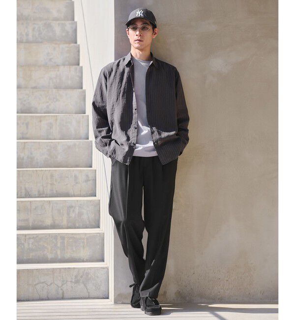 UNITED ARROWS green label relaxing「フィブリル ストライプ柄 長袖 ボックス シャツ」|シャツ・ブラウス|
