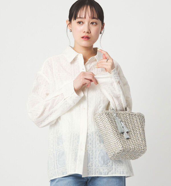 UNITED ARROWS green label relaxing「シアー クロス ステッチ シャツ」|シャツ・ブラウス|