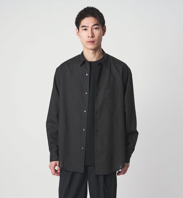 UNITED ARROWS green label relaxing「ラミー ミックス ジャストルーズ 長袖 シャツ」|シャツ・ブラウス|