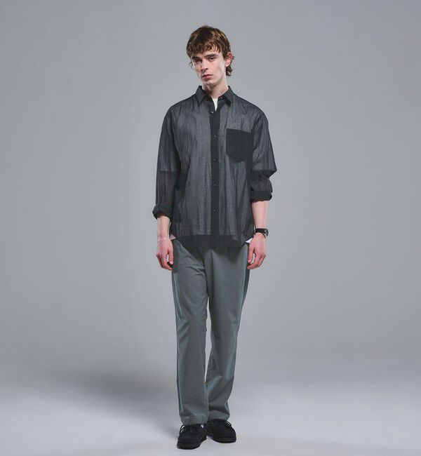 UNITED ARROWS green label relaxing「ナイロン シアー リップストップ 長袖 ジャストルーズ シャツ」|シャツ・ブラウス|