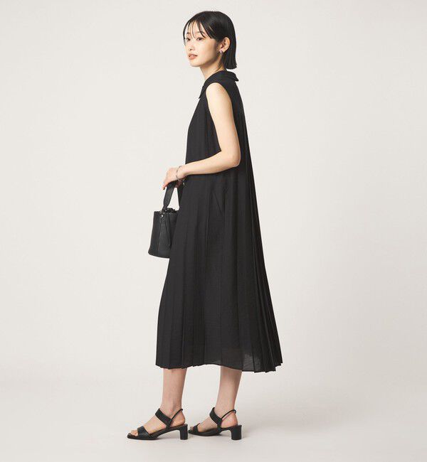 UNITED ARROWS green label relaxing「エリツキ プリーツ ノースリーブ ワンピース」|ワンピース|