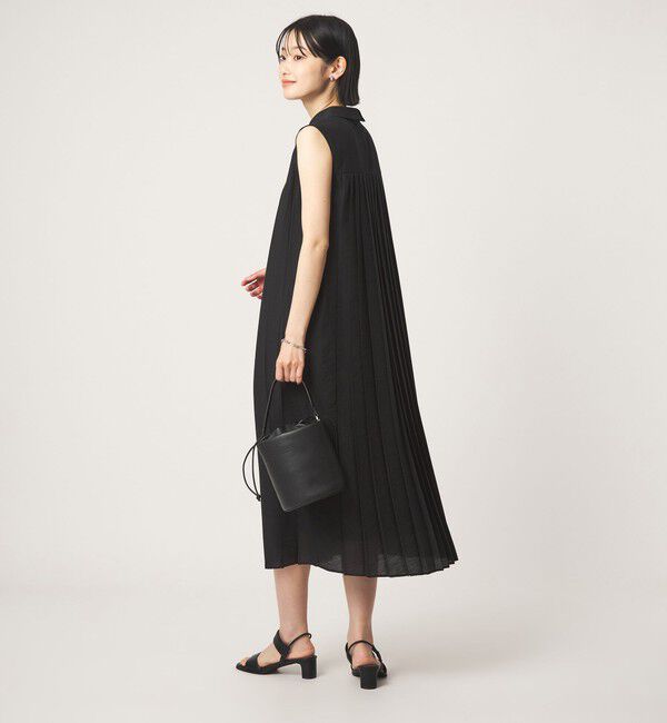 UNITED ARROWS green label relaxing「エリツキ プリーツ ノースリーブ ワンピース」|ワンピース|
