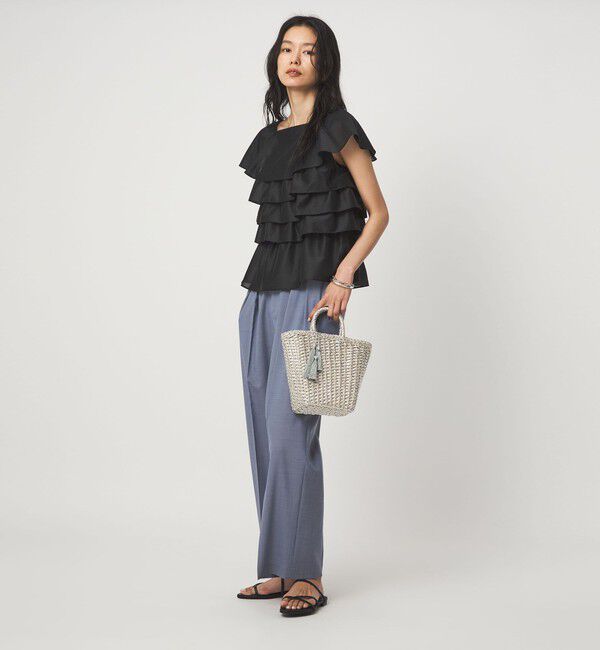 UNITED ARROWS green label relaxing「シアー ランダムフリル ブラウス」|シャツ・ブラウス|
