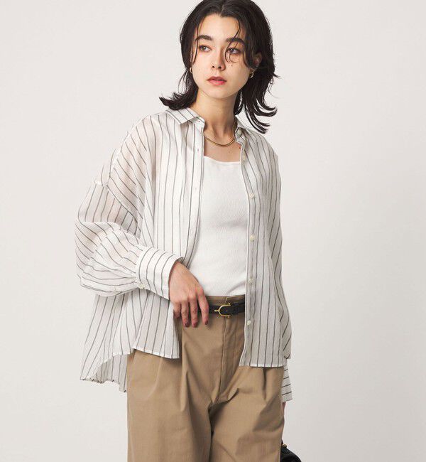 UNITED ARROWS green label relaxing「【結論シリーズ】ミルフィーユタックシャツ」|シャツ・ブラウス|