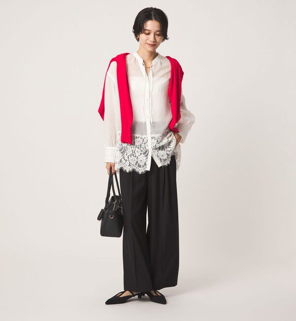 UNITED ARROWS green label relaxing「ニーハイワイドパンツ マシンウォッシャブル ストレッチ 帯電防止」|その他|