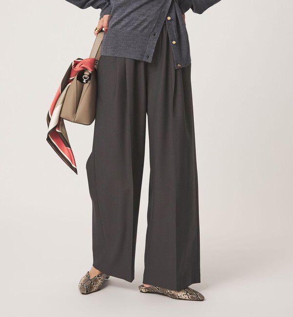 UNITED ARROWS green label relaxing「ニーハイワイドパンツ マシンウォッシャブル ストレッチ 帯電防止」|その他|