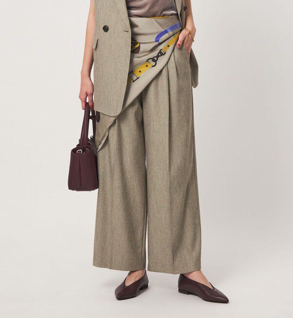 UNITED ARROWS green label relaxing「ニーハイワイドパンツ マシンウォッシャブル ストレッチ 帯電防止」|その他|