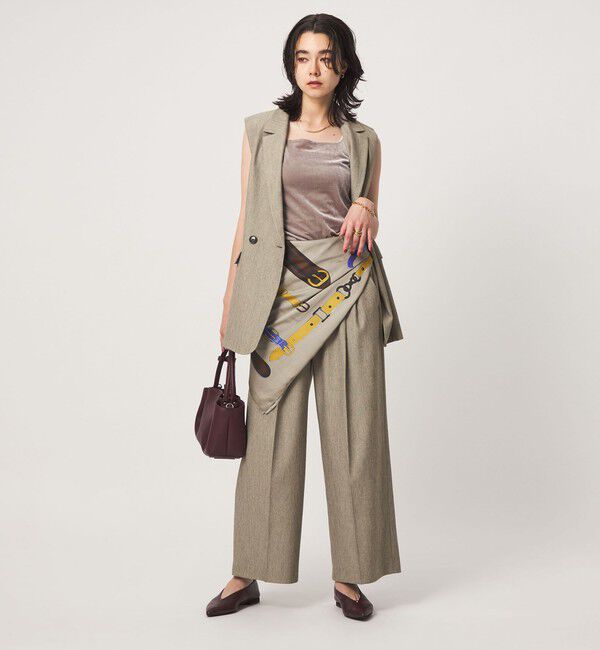 UNITED ARROWS green label relaxing「ニーハイワイドパンツ マシンウォッシャブル ストレッチ 帯電防止」|その他|
