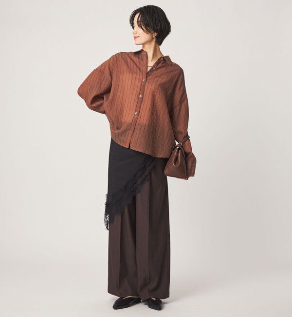 UNITED ARROWS green label relaxing「ニーハイワイドパンツ マシンウォッシャブル ストレッチ 帯電防止」|その他|