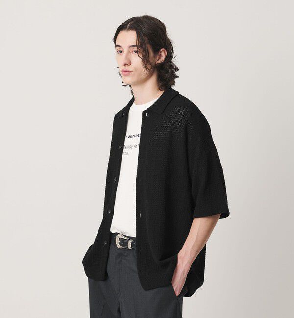 BEAUTY&YOUTH UNITED ARROWS「ブークレ ツイードライク ニット シャツ ウォッシャブル」|カーディガン|