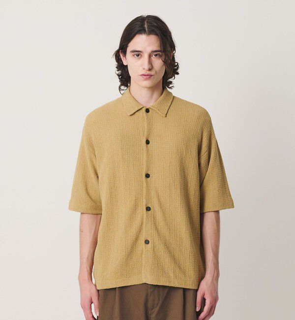 BEAUTY&YOUTH UNITED ARROWS「ブークレ ツイードライク ニット シャツ ウォッシャブル」|カーディガン|