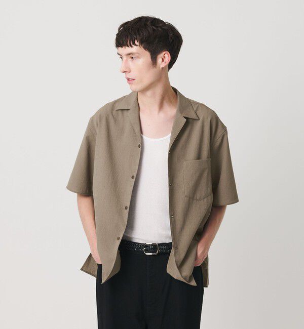 BEAUTY&YOUTH UNITED ARROWS「KOMATSU PACK トロピカル オープンカラー シャツ GRANDE型 ストレッチ 吸水速乾 UVカット セットアップ対応」|シャツ・ブラウス|