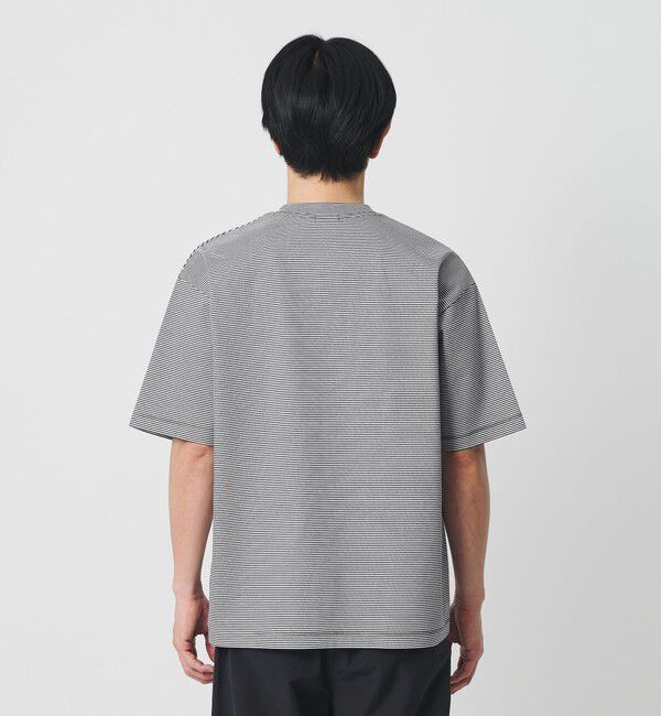 BEAUTY&YOUTH UNITED ARROWS「クール デオドラント クルーネック ボーダー Tシャツ 接触冷感 抗菌防臭」|Tシャツ・カットソー|