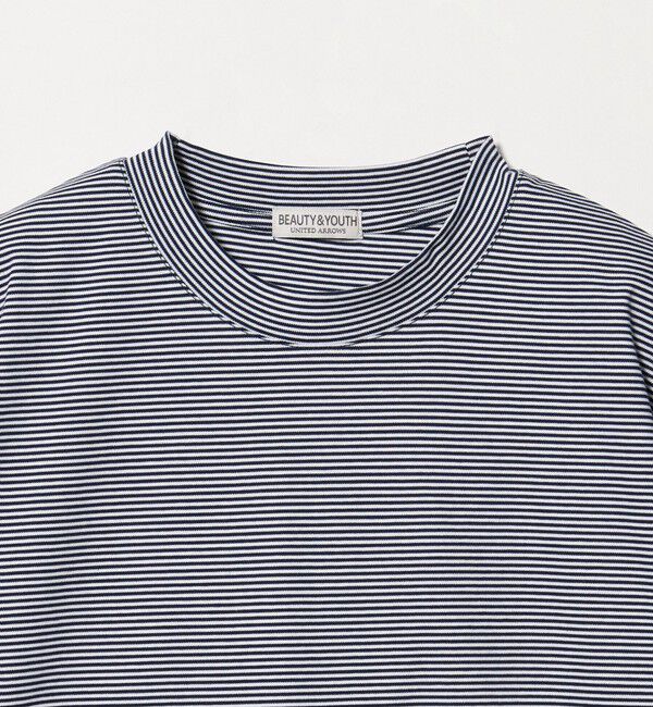 BEAUTY&YOUTH UNITED ARROWS「クール デオドラント クルーネック ボーダー Tシャツ 接触冷感 抗菌防臭」|Tシャツ・カットソー|