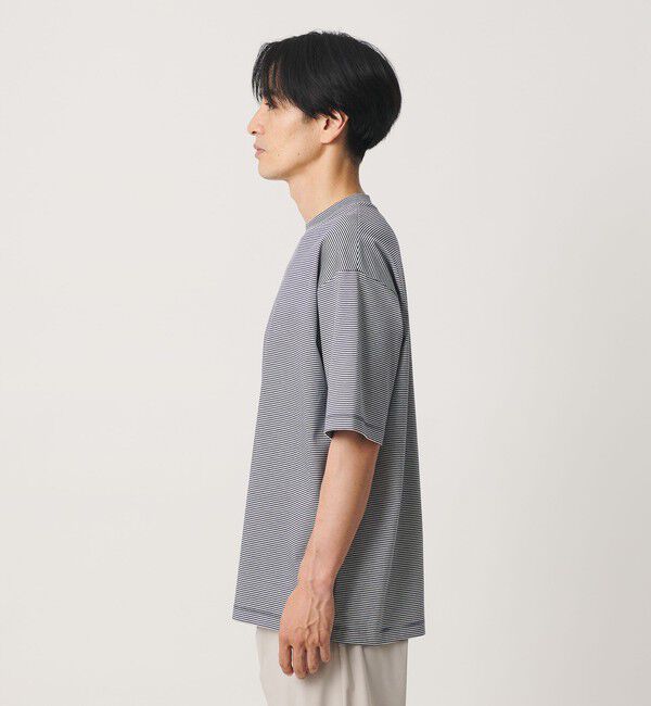 BEAUTY&YOUTH UNITED ARROWS「クール デオドラント クルーネック ボーダー Tシャツ 接触冷感 抗菌防臭」|Tシャツ・カットソー|