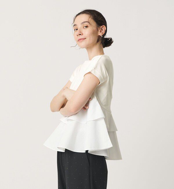 BEAUTY&YOUTH UNITED ARROWS「【WEB限定】ペプラム ショートスリーブプルオーバー」|Tシャツ・カットソー|OFF WHITE