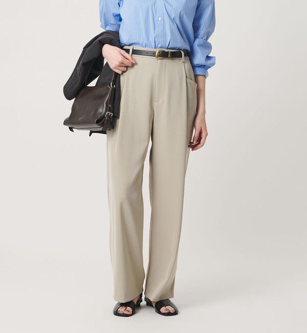 BEAUTY&YOUTH UNITED ARROWS「ポリエステルブレンド バックゴム ワイドパンツ ウォッシャブル 吸水速乾 防シワ」|その他|BEIGE