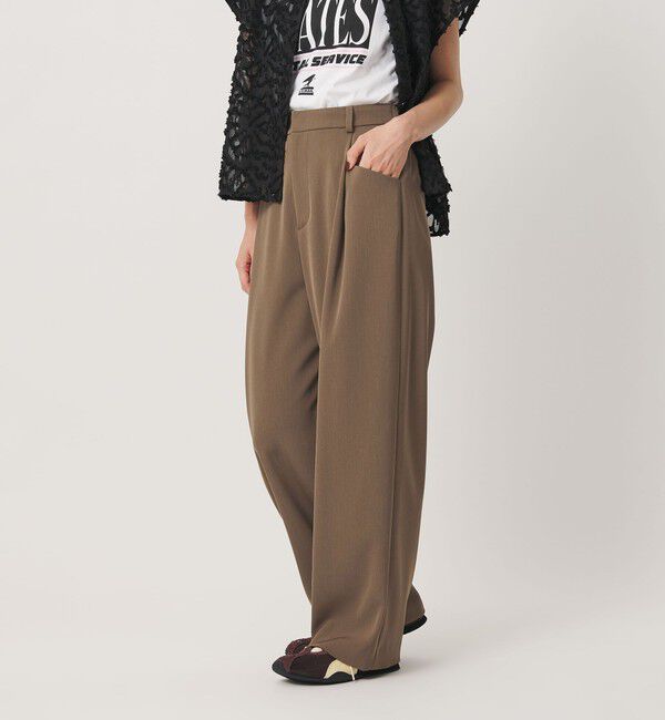 BEAUTY&YOUTH UNITED ARROWS「ポリエステルブレンド バックゴム ワイドパンツ ウォッシャブル 吸水速乾 防シワ」|その他|