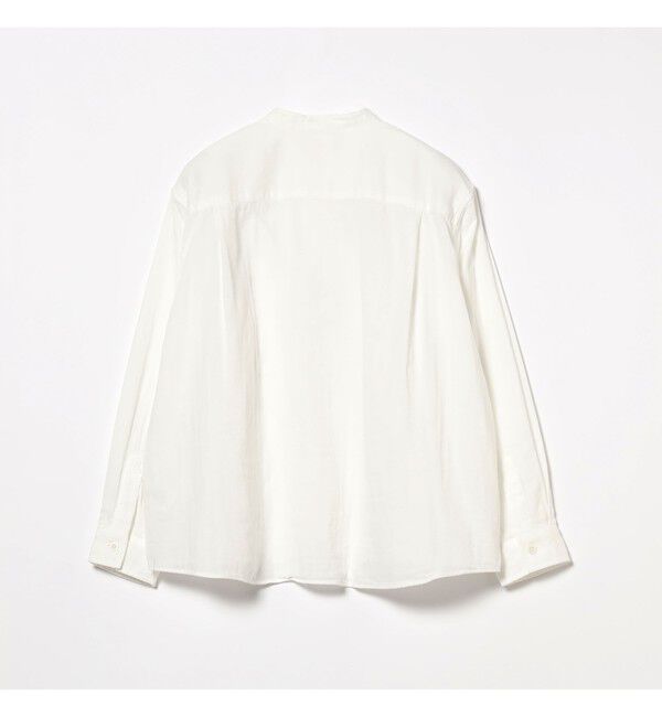 Ray BEAMS 「【別注】DANTON / ノーカラー シャツ　　26SS 日除け 紫外線対策 冷房対策 コットン 春夏」|シャツ・ブラウス|