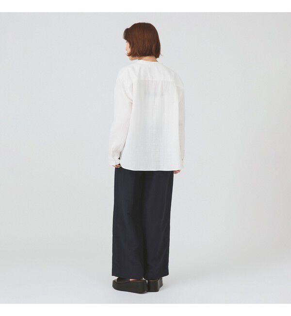 Ray BEAMS 「【別注】DANTON / ノーカラー シャツ　　26SS 日除け 紫外線対策 冷房対策 コットン 春夏」|シャツ・ブラウス|