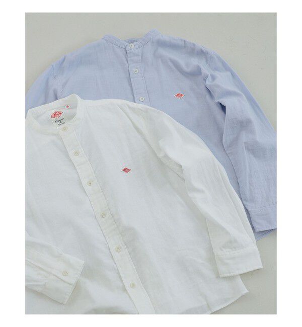 Ray BEAMS 「【別注】DANTON / ノーカラー シャツ　　26SS 日除け 紫外線対策 冷房対策 コットン 春夏」|シャツ・ブラウス|