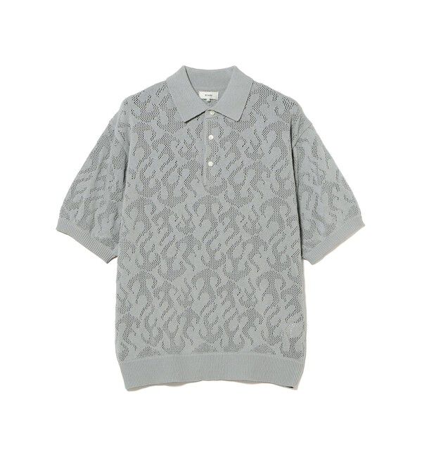 BEAMS「12ゲージ メッシュポロシャツ」|ポロシャツ|LT.GREY