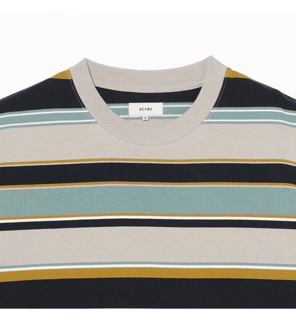 BEAMS「マルチ ボーダー Tシャツ 【ワイドフィット】」|Tシャツ・カットソー|