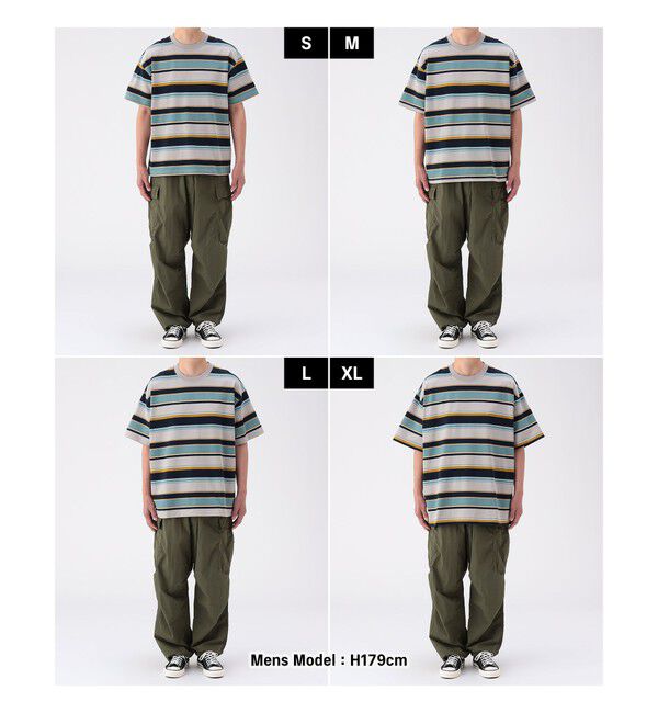 BEAMS「マルチ ボーダー Tシャツ 【ワイドフィット】」|Tシャツ・カットソー|